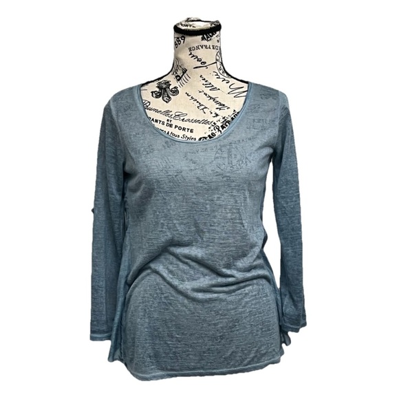 Nina Kendosa Paris Linen Blouse Sheer Beach Boho Quiet Luxury Cottegecore Ballet - Picture 1 of 9